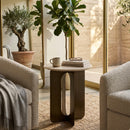 Hospitality furniture - Gray Marble Round End Table - www.oroatrade.com