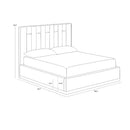 Hospitality furniture - Channeled Cream King Bed - www.oroatrade.com