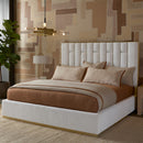 Hospitality furniture - Channeled Cream King Bed - www.oroatrade.com