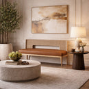 Hospitality furniture - Brown Leather Seat Banquette - www.oroatrade.com