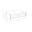 Hospitality furniture - Black Leather Framed Sofa - www.oroatrade.com