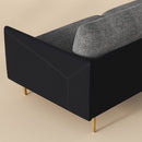 Hospitality furniture - Black Leather Framed Sofa - www.oroatrade.com