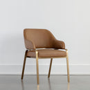 Hospitality furniture - Curved-Back Leather Dining Armchair - www.oroatrade.com