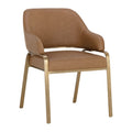Hospitality furniture - Curved-Back Leather Dining Armchair - www.oroatrade.com