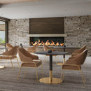 Hospitality furniture - Curved-Back Leather Dining Armchair - www.oroatrade.com