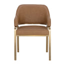 Hospitality furniture - Curved-Back Leather Dining Armchair - www.oroatrade.com