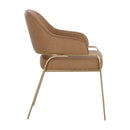 Hospitality furniture - Curved-Back Leather Dining Armchair - www.oroatrade.com
