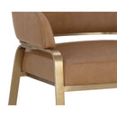 Hospitality furniture - Curved-Back Leather Dining Armchair - www.oroatrade.com