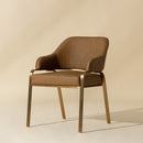 Hospitality furniture - Curved-Back Leather Dining Armchair - www.oroatrade.com