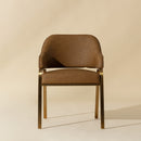 Hospitality furniture - Curved-Back Leather Dining Armchair - www.oroatrade.com