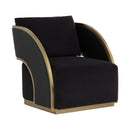 Hospitality furniture - Black Leather Swivel Lounge Chair - www.oroatrade.com