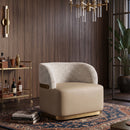 Hospitality furniture - Leather Seat Swivel Lounge Chair - www.oroatrade.com