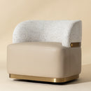 Hospitality furniture - Leather Seat Swivel Lounge Chair - www.oroatrade.com