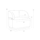 Hospitality furniture - Leather Seat Swivel Lounge Chair - www.oroatrade.com