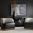 Hospitality furniture - Leather Seat Swivel Lounge Chair - www.oroatrade.com