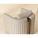 Hospitality furniture - Leather Channel-Piped Lounge Chair - www.oroatrade.com