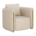 Hospitality furniture - Leather Channel-Piped Lounge Chair - www.oroatrade.com
