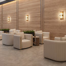 Hospitality furniture - Leather Channel-Piped Lounge Chair - www.oroatrade.com