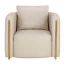 Hospitality furniture - Leather Channel-Piped Lounge Chair - www.oroatrade.com