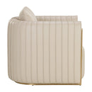 Hospitality furniture - Leather Channel-Piped Lounge Chair - www.oroatrade.com