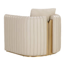 Hospitality furniture - Leather Channel-Piped Lounge Chair - www.oroatrade.com
