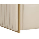 Hospitality furniture - Leather Channel-Piped Lounge Chair - www.oroatrade.com