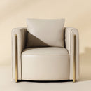 Hospitality furniture - Leather Channel-Piped Lounge Chair - www.oroatrade.com