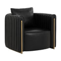 Hospitality furniture - Leather Channel-Piped Lounge Chair - www.oroatrade.com