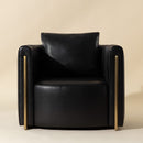 Hospitality furniture - Leather Channel-Piped Lounge Chair - www.oroatrade.com