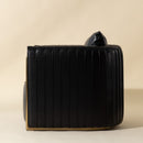 Hospitality furniture - Leather Channel-Piped Lounge Chair - www.oroatrade.com