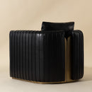 Hospitality furniture - Leather Channel-Piped Lounge Chair - www.oroatrade.com
