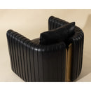 Hospitality furniture - Leather Channel-Piped Lounge Chair - www.oroatrade.com