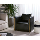 Hospitality furniture - Leather Channel-Piped Lounge Chair - www.oroatrade.com