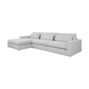 Hospitality furniture - White Left Sofa Chaise - www.oroatrade.com
