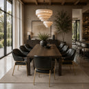 Hospitality furniture - Curved-Back Leather Dining Armchair - www.oroatrade.com