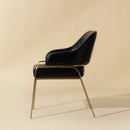 Hospitality furniture - Curved-Back Leather Dining Armchair - www.oroatrade.com
