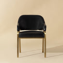 Hospitality furniture - Curved-Back Leather Dining Armchair - www.oroatrade.com