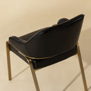 Hospitality furniture - Curved-Back Leather Dining Armchair - www.oroatrade.com