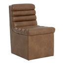 Hospitality furniture - Leather Look Wheeled Dining Chair - www.oroatrade.com