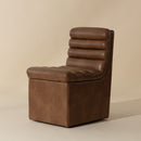 Hospitality furniture - Leather Look Wheeled Dining Chair - www.oroatrade.com