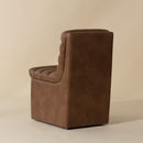 Hospitality furniture - Leather Look Wheeled Dining Chair - www.oroatrade.com