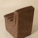 Hospitality furniture - Leather Look Wheeled Dining Chair - www.oroatrade.com