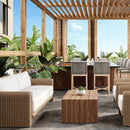 Hospitality furniture - Twisted Wicker Outdoor Sofa - www.oroatrade.com