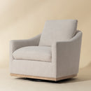 Hospitality furniture - White Linen Swivel Lounge Chair - www.oroatrade.com