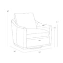 Hospitality furniture - White Linen Swivel Lounge Chair - www.oroatrade.com
