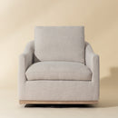 Hospitality furniture - White Linen Swivel Lounge Chair - www.oroatrade.com