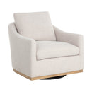 Hospitality furniture - White Linen Swivel Lounge Chair - www.oroatrade.com