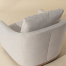 Hospitality furniture - White Linen Swivel Lounge Chair - www.oroatrade.com