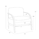 Hospitality furniture - Gold Framed Fabric Lounge Chair - www.oroatrade.com