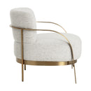 Hospitality furniture - Gold Framed Fabric Lounge Chair - www.oroatrade.com